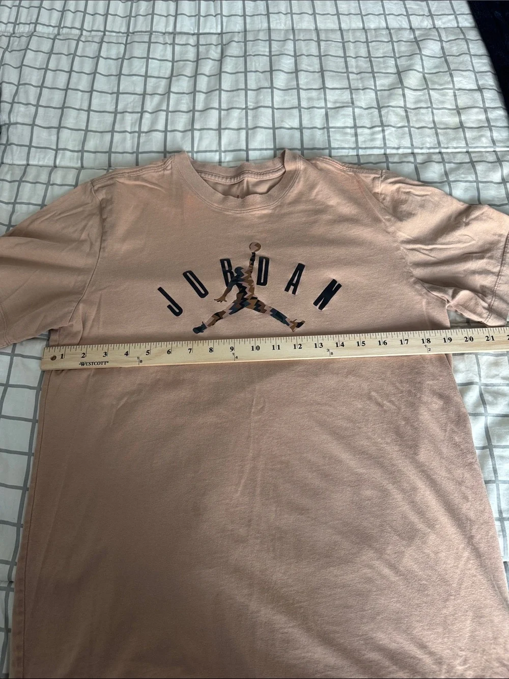 Jordan Men's Blush Pink Crewneck Tee with Camo Jumpman
